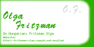 olga fritzman business card